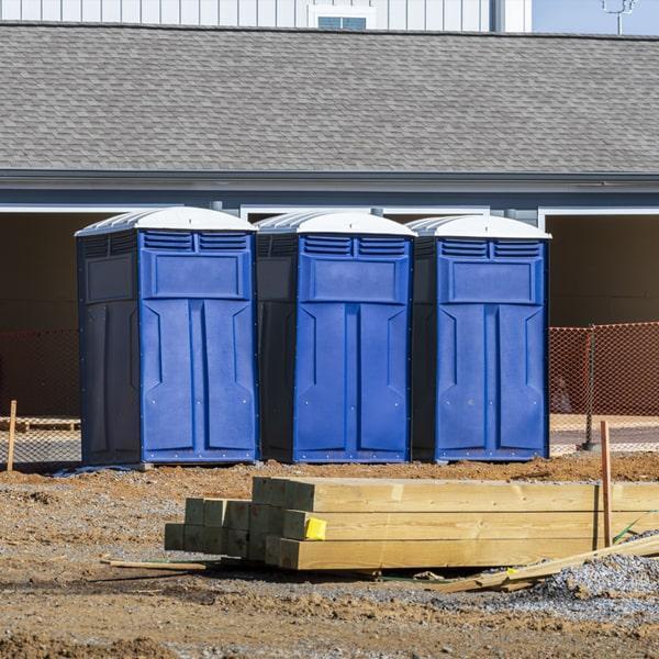 construction site porta potties services our portable toilets on job sites once a week, but can also provide additional servicing if needed