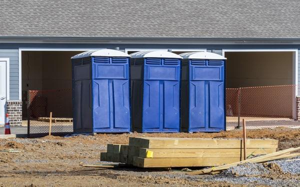 the portable toilet needs to be serviced once a week on a work site